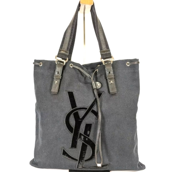 Yves Saint Laurent Handbags - YSL 🔥 Rare 🔥 Rive Gauche Kahala Canvas and Leather Tote Bag!